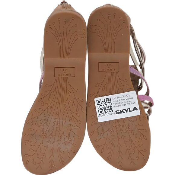 Girls Tucker & Tate Marissa Brown Gladiator Sandals Size 2 M Big Kid - Picture 6 of 6